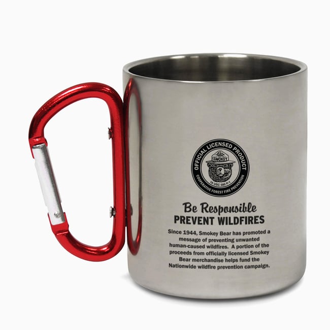 Smokey Bear Prevent Carabiner Camping Mug