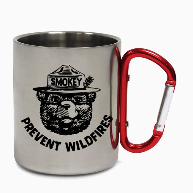 Smokey Bear Prevent Carabiner Camping Mug