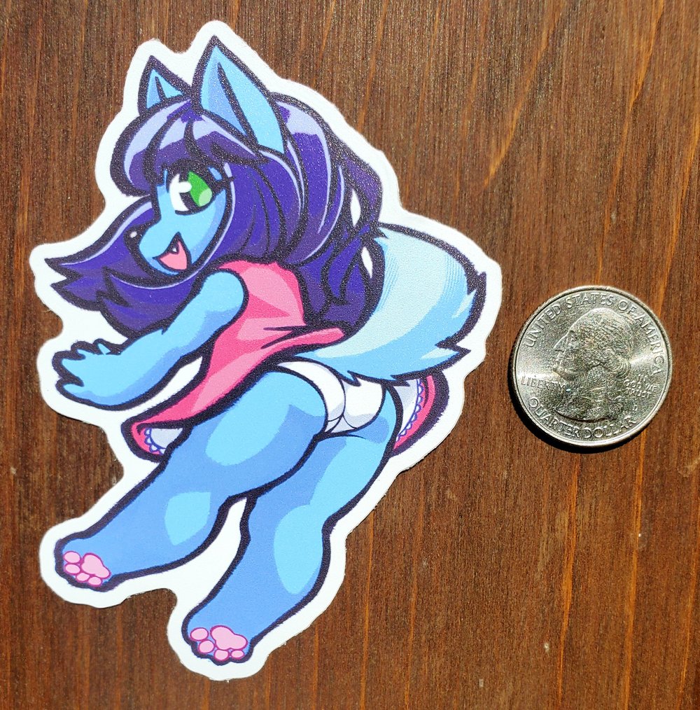 Blue Doggy - Vinyl Sticker