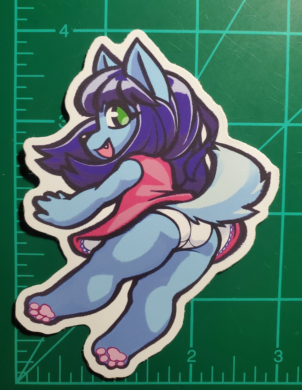 Blue Doggy - Vinyl Sticker