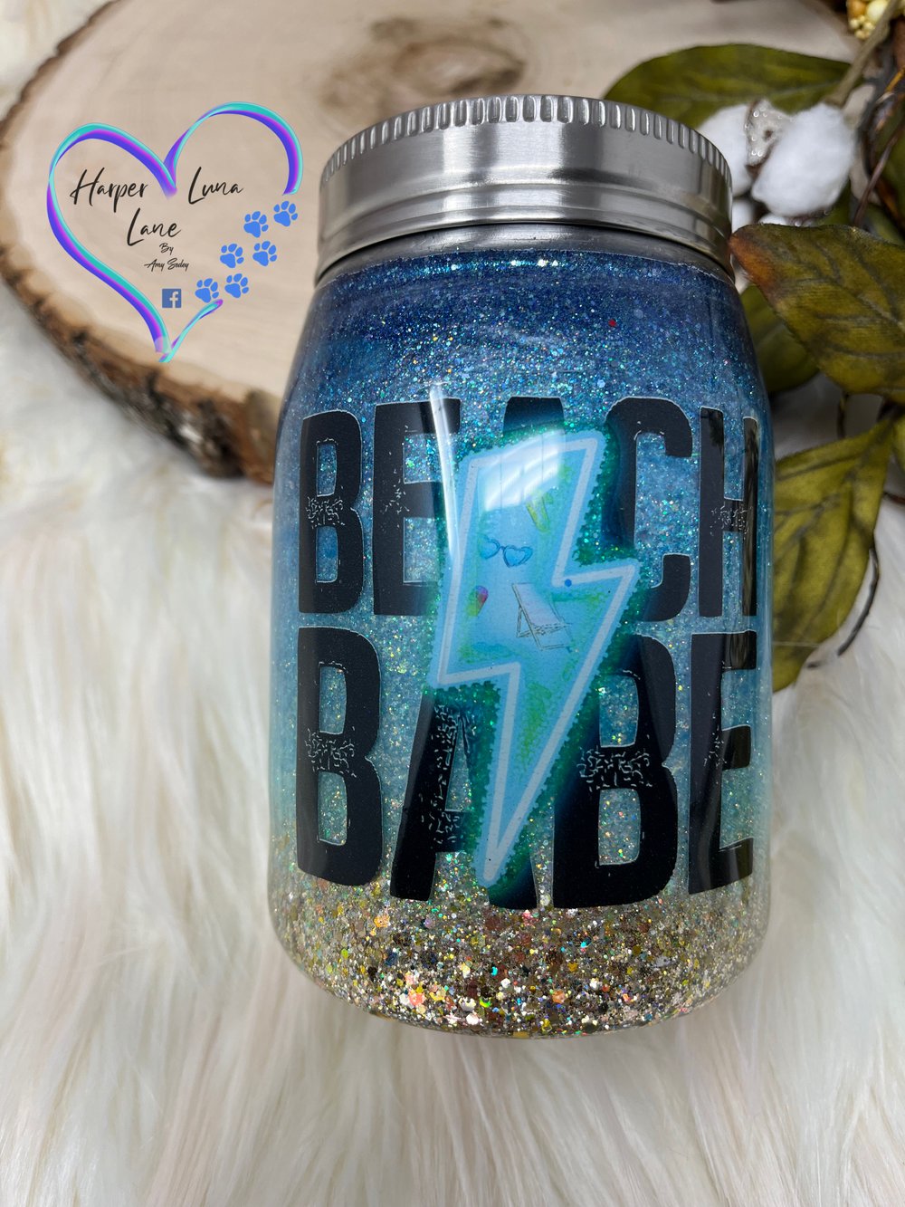 Image of 20oz Beach Babe Mason Jar