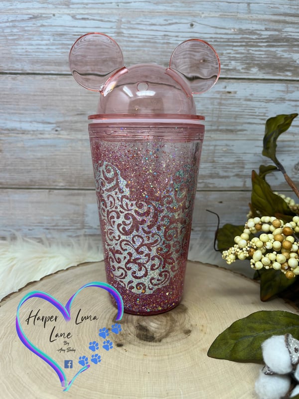 Image of 16oz Pink Ears Tumblers