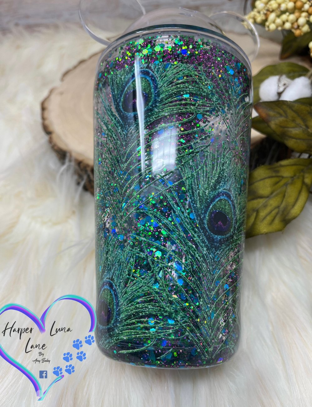 Image of 16oz Peacock Ears Tumbler