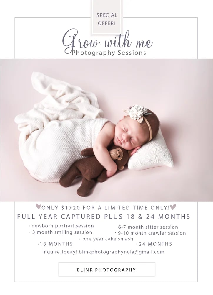 Image of NEWBORN GROW WITH ME PACKAGES