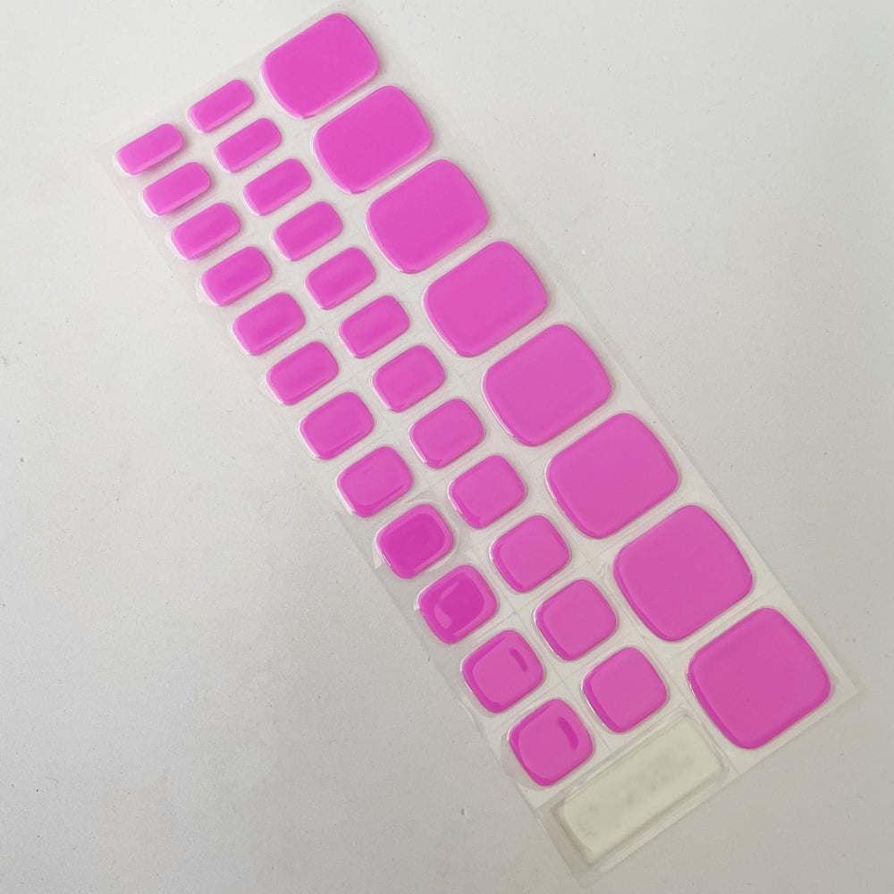 Pink Pedicure Gel Strips