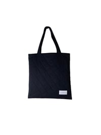 Image 1 of Quilted Tote Bag in Black