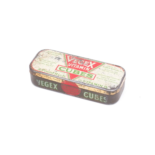 Image of Vegex Vitamin Tin with Christmas Ephemera
