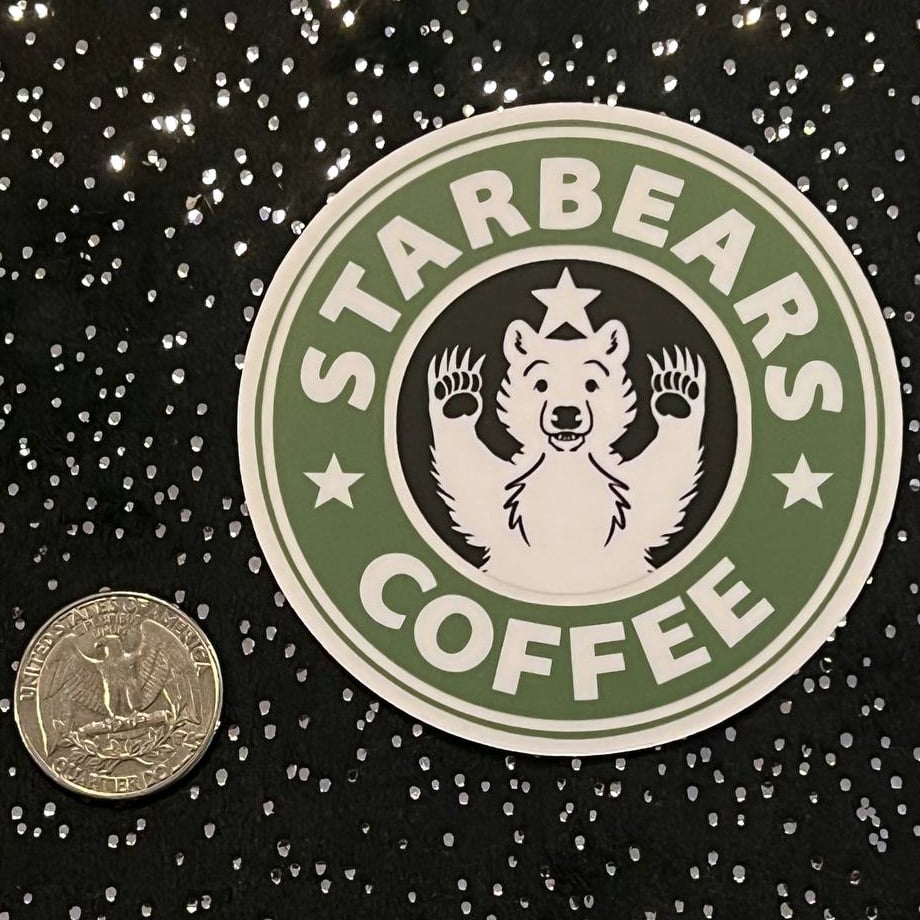 Image of Clear Vinyl Sticker - Starbears