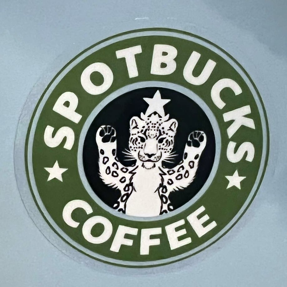 Image of Clear Vinyl Sticker: Spotbucks