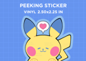 Peeking-Chu Sticker