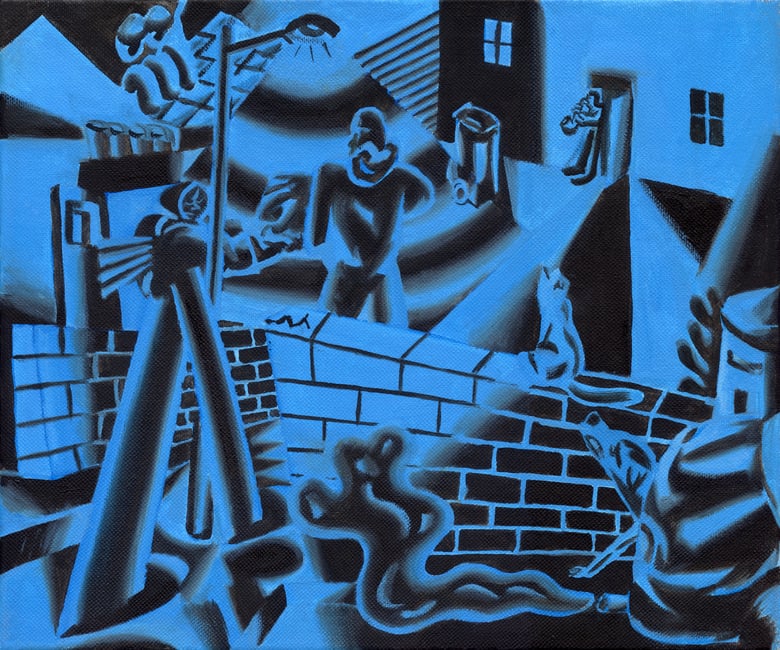 Image of 'Blue terrace' Giclee print