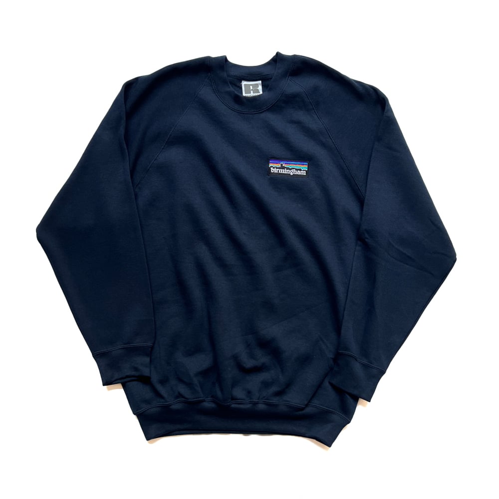 Birmingham Skyline Embroider Crew [Navy] | 0121Skyline