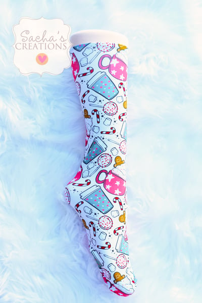 Image of Women's Peppermint Latte Knee Socks 
