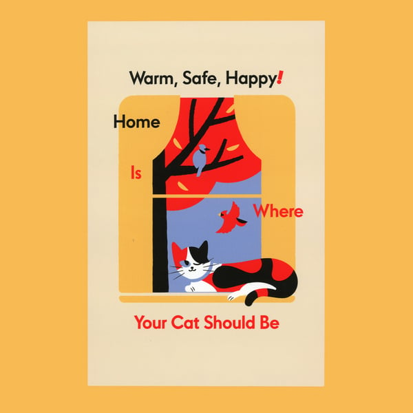 Image of Warm, Safe, Happy! Jumbo Postcard Print