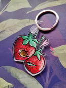 Image 2 of Strawberries keychain