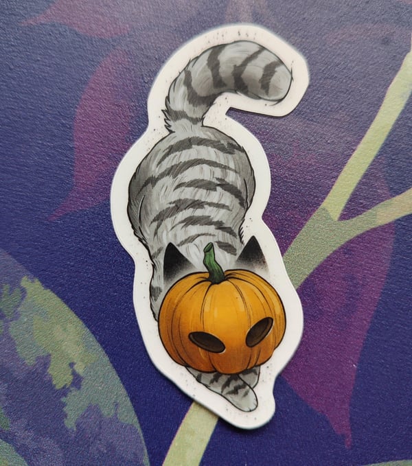 Image of Sticker Pumpkin kitty