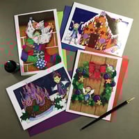 Image 1 of A5 Christmas Cards - Gingerbread - Set of 4