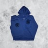 Kids bright blue zipped hoodie & jogger tracksuit