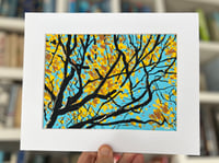 Fall Canopy 1: Matted Original Painting