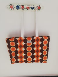 Image 1 of 70s orange groovy tote L