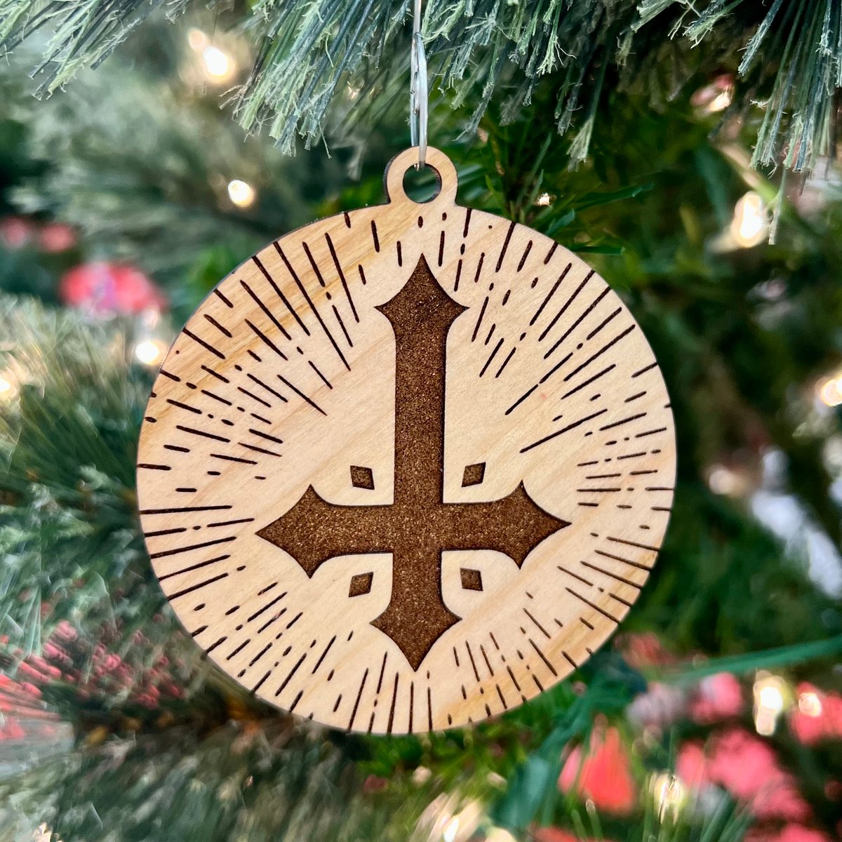 Inverted Cross - Holiday Ornament