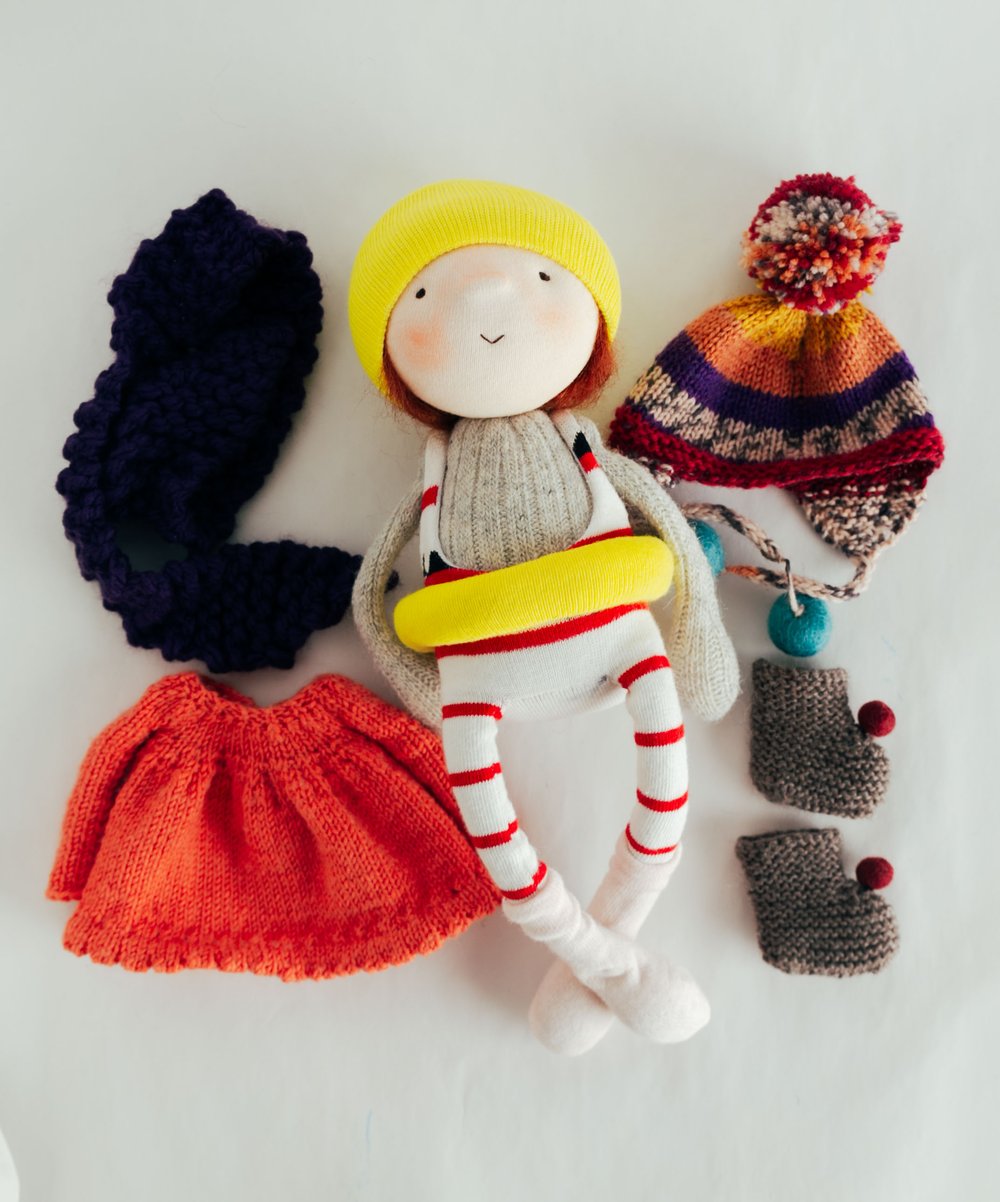 Image of Eliza - Waldorf Inspired wonder filled sock doll with removable clothing and swim gear
