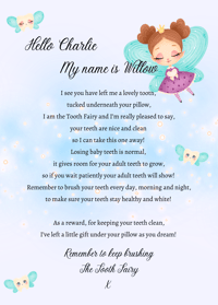 Image 1 of Personalised rhyming Tooth Fairy letter