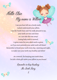 Image 2 of Personalised rhyming Tooth Fairy letter