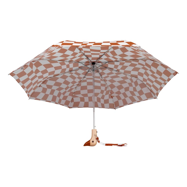 PARAPLUIE CANARD DAMIER CARAMEL Image 2