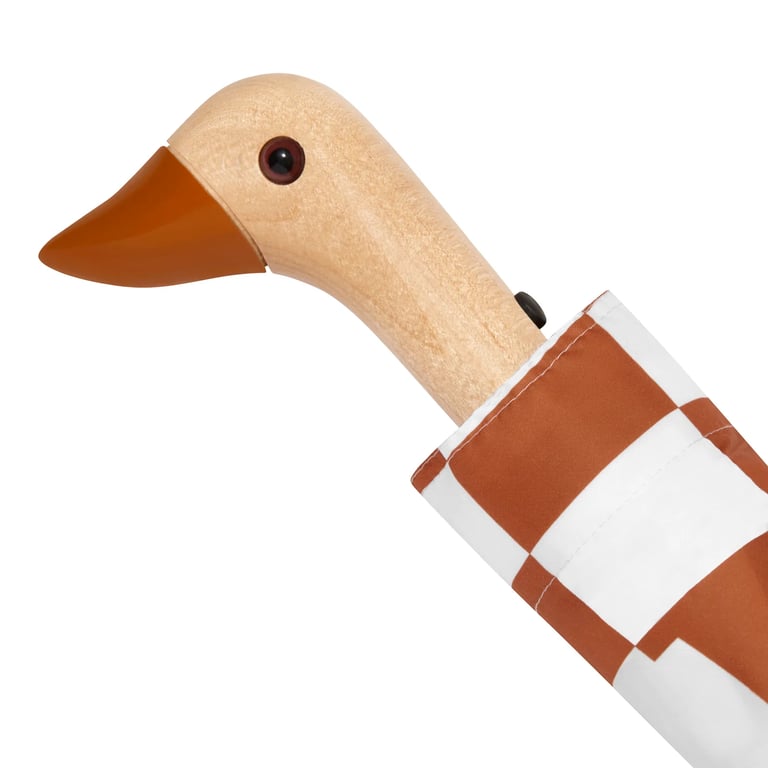 PARAPLUIE CANARD DAMIER CARAMEL, ORIGINAL DUCKHEAD Image 4