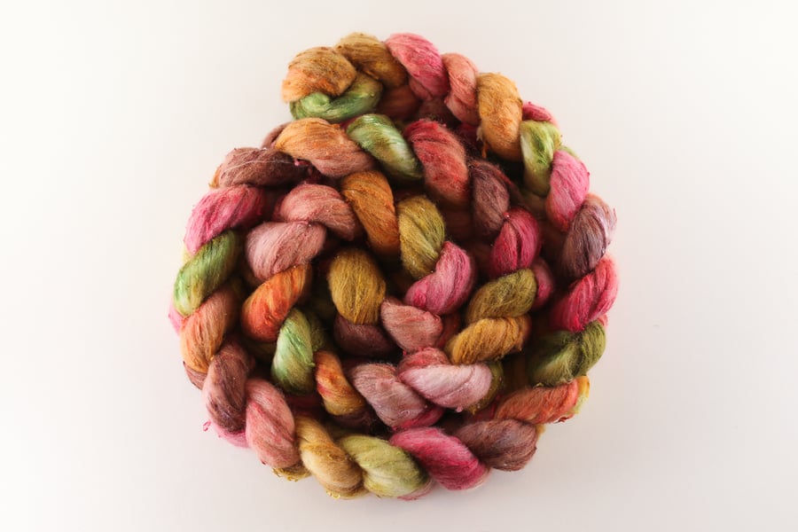 Image of Forage 🍄 October Fiber Club 🍄 Merino + Silk slubs (70/30)