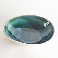 Image 2 of Teal Altered Serving Plate