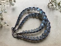 Image 4 of Large Labradorite Hoops / n36