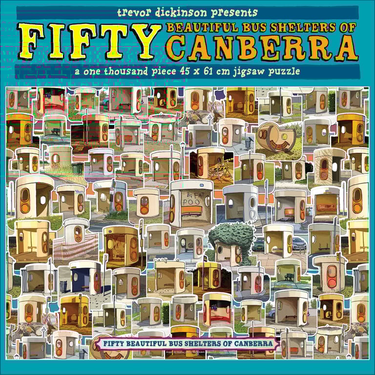 Fifty Beautiful Bus Shelters of Canberra, 1000 piece jigsaw Image 4