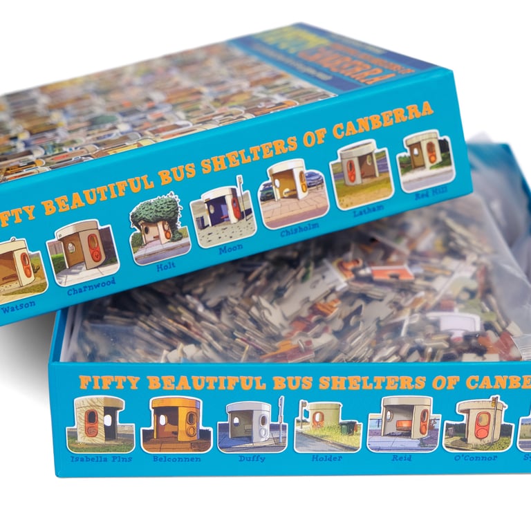 Fifty Beautiful Bus Shelters of Canberra, 1000 piece jigsaw Image 3