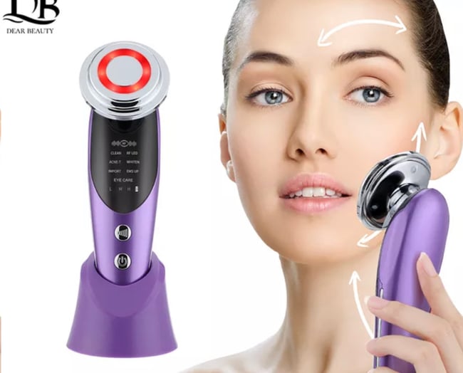 7 in 1 Face Lift Devices EMS RF Microcurrent Skin Rejuvenation Facial Massager Light Therapy Anti Ag