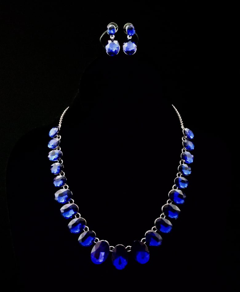 Image of Royal Blue Neclace Set