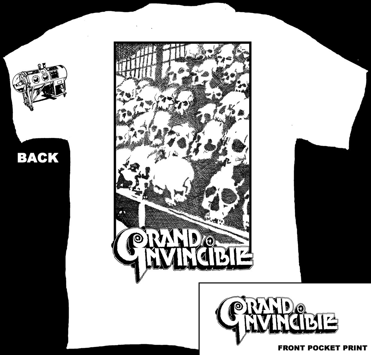 Image of GRAND INVINCIBLE - Potter Skulls concert tee