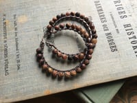 Image 4 of Earthy Agate stones hoops/ n43