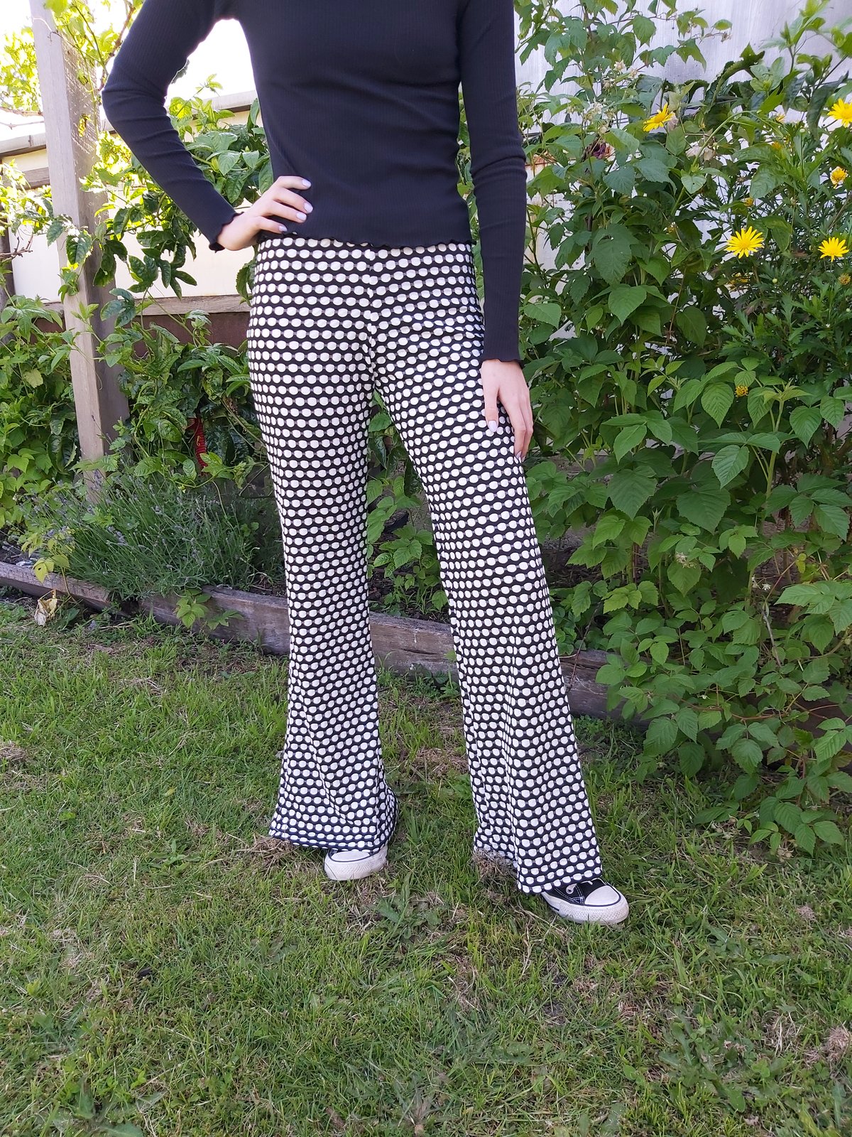 Image of Kat Pants - black/white honeycomb