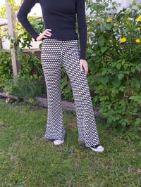 Image 1 of Kat Pants - black/white honeycomb