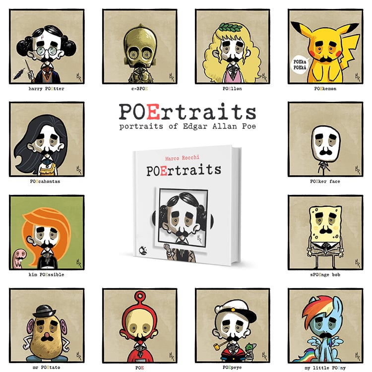 Image of POErtraits - 100 portraits of Edgar Allan poe