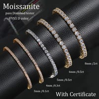 Image 2 of Moissanite Diamond Tennis Bracelet