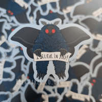 Image 2 of Motivational Mothman Sticker!