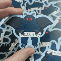 Image 1 of Motivational Mothman Sticker!