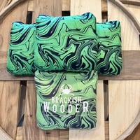 Image 3 of Psychedelic Wooders Cornhole Bag Series - Greens & Yellows