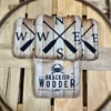 Compass Rose - Oars - Weathered Wood