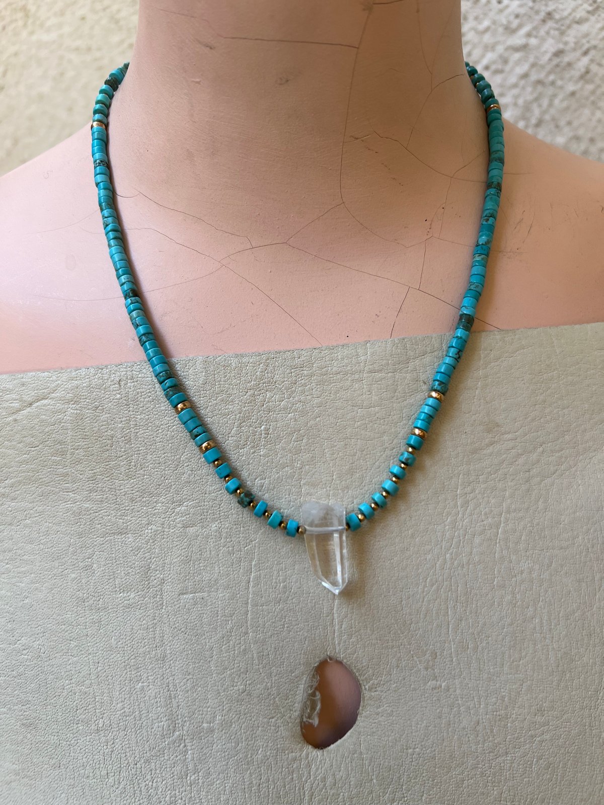 TURQUOISE + LEMURIAN CRYSTAL POINT