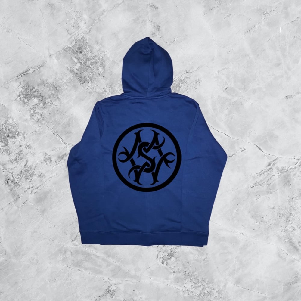 Kids bright blue zipped hoodie & jogger tracksuit