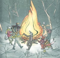 Winter bonfire